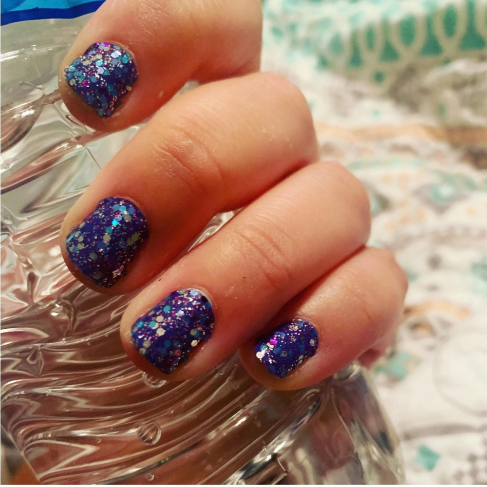 *Retired* Color Street: Mardi Gras | Blue Purple Teal Silver Glitter Party - Picture 10 of 15